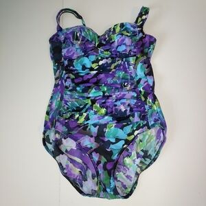 Trimshaper one-piece swimwear swimsuit